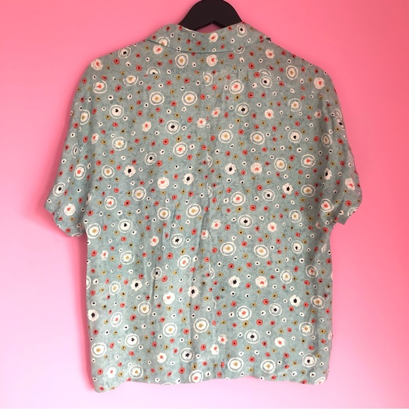 🔹2/$30🔹 Turquoise Patterned Button Up Tee - Picture 6 of 7